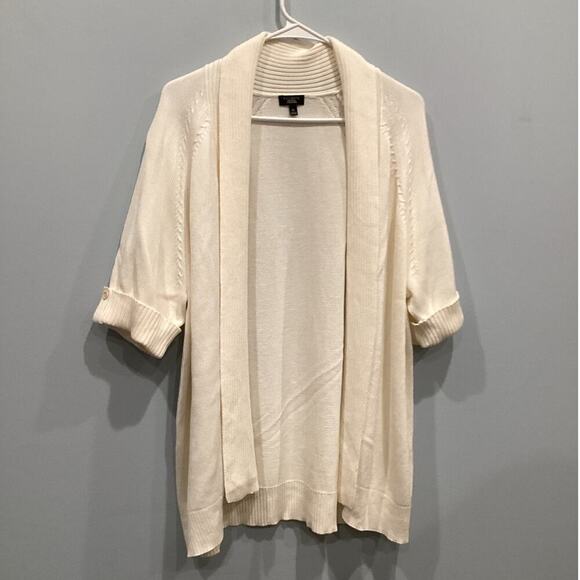 Talbots Womens Short Sleeve Cardigan Plus Size 3X Cotton Casual Transitional - Picture 1 of 7
